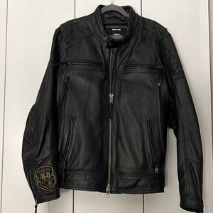 Mens XL Harley Davidson Leather Riding coat